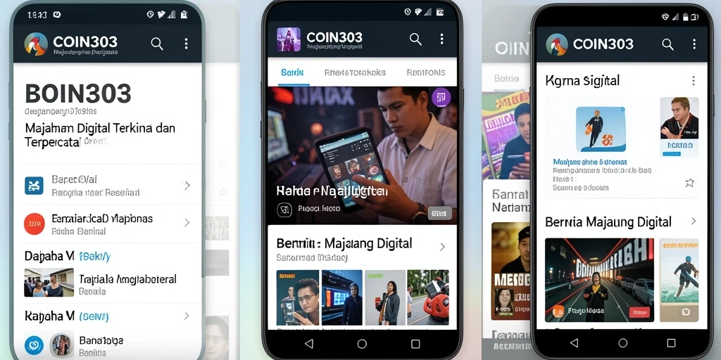 Tampilan antarmuka aplikasi COIN303 yang informatif.
