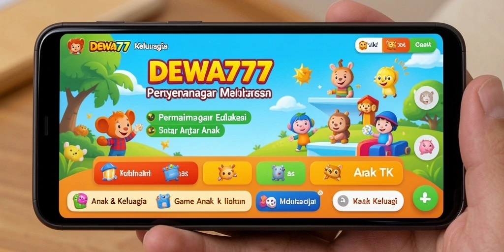 Tampilan antarmuka DEWA777 yang penuh warna dan edukatif.