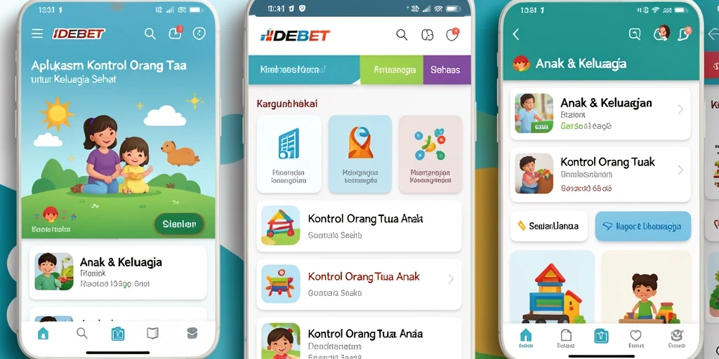 Screenshot antarmuka IDEBET yang menunjukkan fitur Kontrol Orang Tua.
