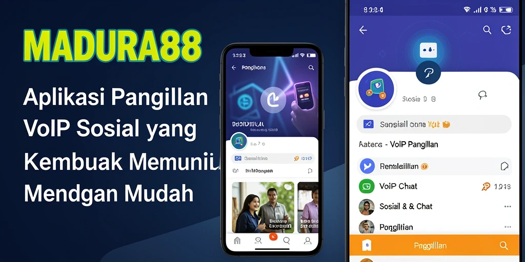 Antarmuka MADURA88 yang sederhana untuk panggilan VoIP.