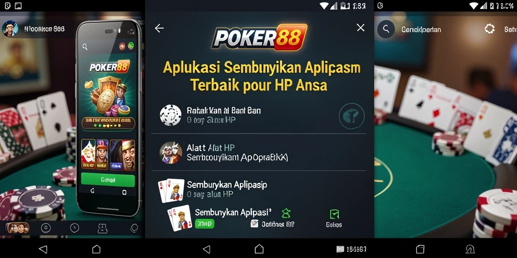 Antarmuka POKER88 yang praktis dan fungsional untuk Sembunyikan Aplikasi.