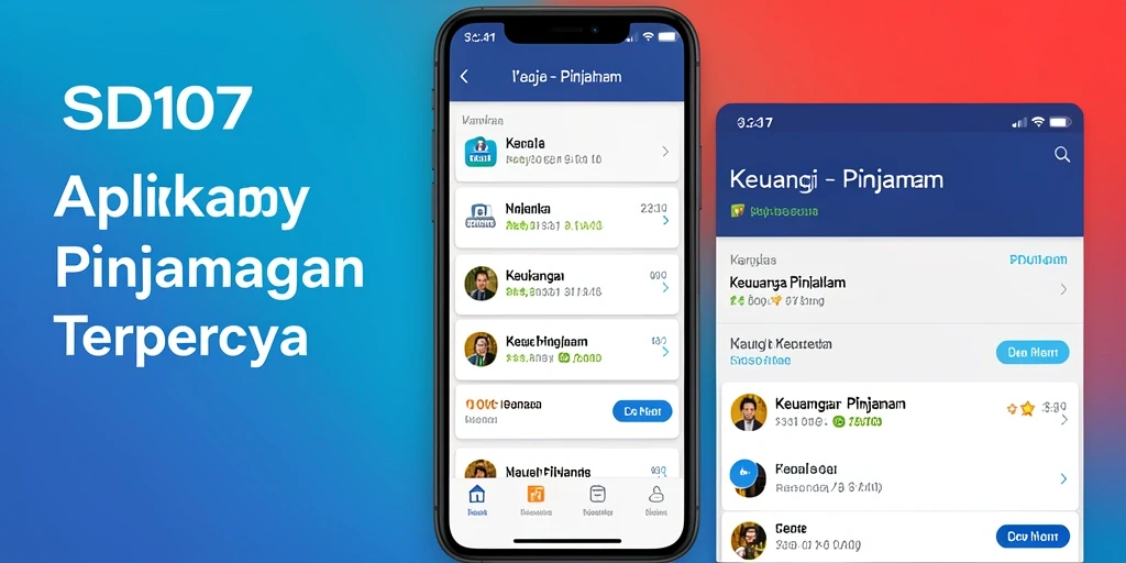 Tampilan antarmuka aplikasi SD107 untuk pengajuan pinjaman yang mudah.