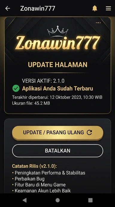 Riwayat Versi zonawin777 untuk Pengguna Android